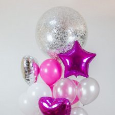 Букет из шаров №190 «Розовая призма»