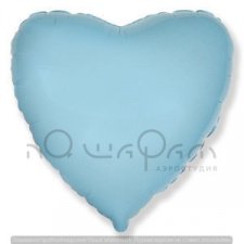 Фольгированный шар сердце голубой