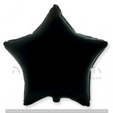 Фольгированный шар звезда черная