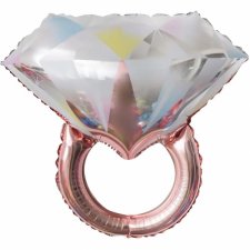 Фольгированная фигура № 66 Кольцо с бриллиантом (розовое золото)