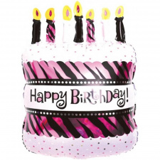 Фольгированная фигура № 1 Торт с Днем рождения (кекс)