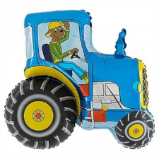 Фольгированная фигура № 11 Синий Трактор