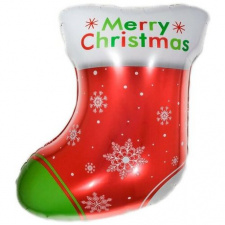 Фольгированная фигура № 30 Новогодний носок для подарков