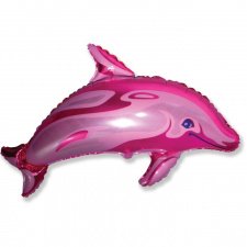 Фольгированный шар №61 Дельфин (розовый)