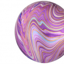 3D Сфера Мрамор (Purple) 16"/41 см