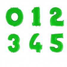 Цифра фольгированная Зеленый Лайм