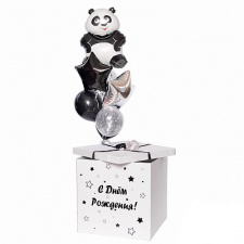 Коробка-сюрприз с шарами №14 (панда)