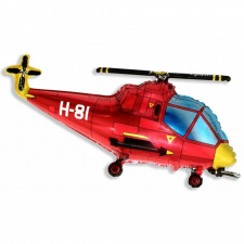 Фольгированная фигура № 399 Вертолет (красный)