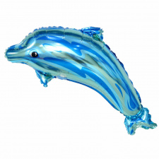Фольгированный шар № 237 Дельфин (голубой)