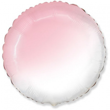 Фольгированный круг градиент розовый