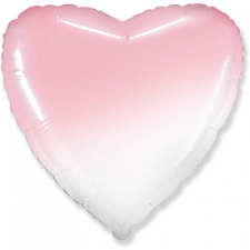Фольгированное сердце градиент розовый