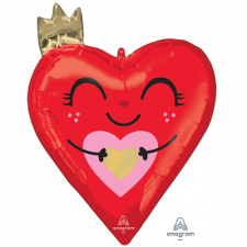Фольгированная фигура №25 Сердце с короной