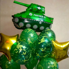 Букет их шаров № 594 Звездный танк