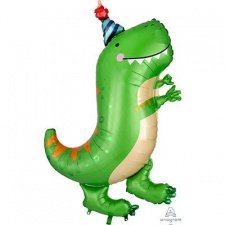 Фольгированная фигура №489 Динозавр зеленый праздничный