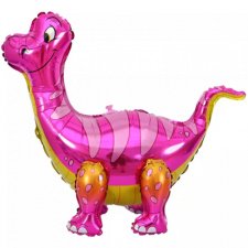 Шар ходячка Динозавр Брахиозавр розовый