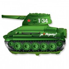 Фольгированная фигура №453 Танк Т-34 (зеленый)