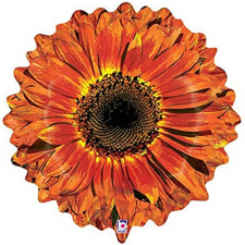 Фольгированная фигура № 415 «Цветок гербера »(оранжевая)