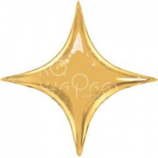 Фольгированная фигура № 344 «Звезда четырехконечная »золото
