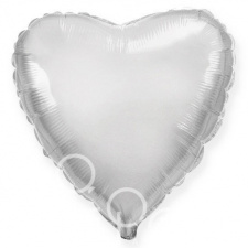 Фольгированный шар Сердце серебряное 91 см
