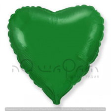 Фольгированный шар сердце зеленое