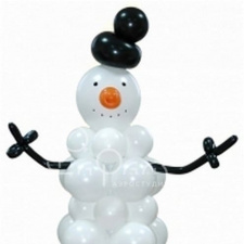Фигура из шаров № 264 Снеговик джентельмен