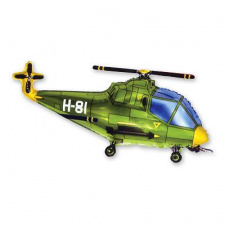 Фольгированная фигура № 398 Вертолет (зеленый)