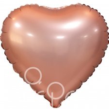 Фольгированный шар Сердце 91 см розовое золото