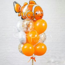 Букет из шаров № 518 «Оранжевый коралл»