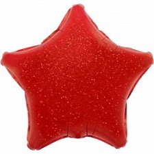 Фольгированная звезда Красная голография