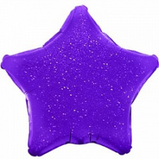 Фольгированная звезда Фиолетовая голография